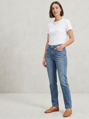 Everlane High Waist Straight Leg Jeans
